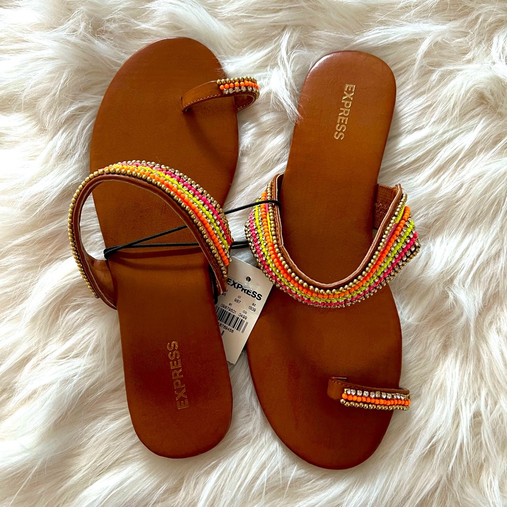 Express flat sandals size 8